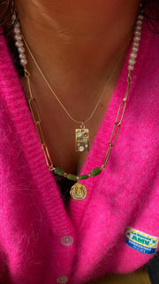 #product_description_first_paragraph# - Collier Adam Plaqué Or Perles de Culture Jade - Coraline bijoux