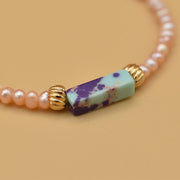 #product_description_first_paragraph# - Bracelet Sax Plaqué Or Perles d'eau douce rose - Coraline bijoux
