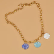 #product_description_first_paragraph# - Collier Dipa Acier Inoxydable Coquillage - Ton bleu - Coraline bijoux