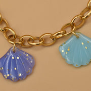 #product_description_first_paragraph# - Collier Dipa Acier Inoxydable Coquillage - Ton bleu - Coraline bijoux