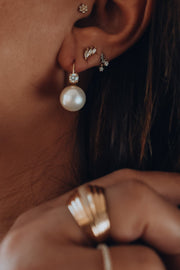 #product_description_first_paragraph# - Boucles d'oreilles Adèle Plaqué Or Perle - Coraline bijoux
