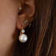 #product_description_first_paragraph# - Boucles d'oreilles Adèle Plaqué Or Perle - Coraline bijoux