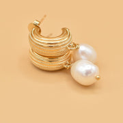 #product_description_first_paragraph# - Boucles d'oreilles Coline Plaqué Or Perle de culture - Coraline bijoux
