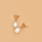 #product_description_first_paragraph# - Boucles d'oreilles Cooper Plaqué Or Perle Coeur - Coraline bijoux