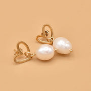 #product_description_first_paragraph# - Boucles d'oreilles Cooper Plaqué Or Perle Coeur - Coraline bijoux
