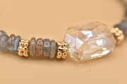 #product_description_first_paragraph# - Bracelet Ava Plaqué Or Pierre Labradorite - Coraline bijoux