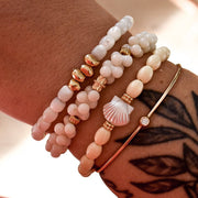 #product_description_first_paragraph# - Bracelet Danny Plaqué Or Nacre - Coraline bijoux