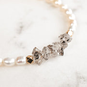 #product_description_first_paragraph# - Bracelet Diamant Herkimer Plaqué Or Perles de culture - Coraline bijoux
