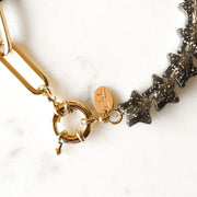 #product_description_first_paragraph# - Bracelet Fiona Plaqué Or Étoile Paillettes - Coraline bijoux