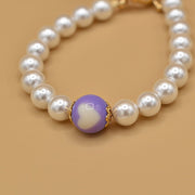 #product_description_first_paragraph# - Bracelet Jacques Plaqué Or Coeur Violet - Coraline bijoux