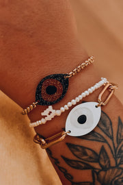 #product_description_first_paragraph# - Bracelet Pierre Plaqué Or Perles de Culture Nacre Astro - Coraline bijoux