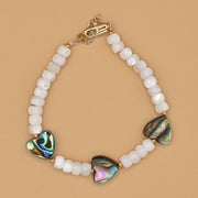 #product_description_first_paragraph# - Bracelet Yoko Plaqué Or Coquillage Coeur - Coraline bijoux