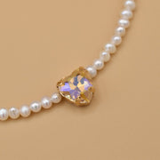 #product_description_first_paragraph# - Collier Élisa Perles de culture Cristal Plaqué Or Coeur - Coraline bijoux