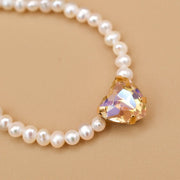 #product_description_first_paragraph# - Collier Élisa Perles de culture Cristal Plaqué Or Coeur - Coraline bijoux