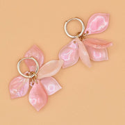#product_description_first_paragraph# - Créoles Nadège Plaqué Or Pétale rose - Coraline bijoux