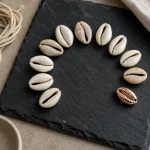 Coquillage cauri pour bijoux : coquillages et cauri doré