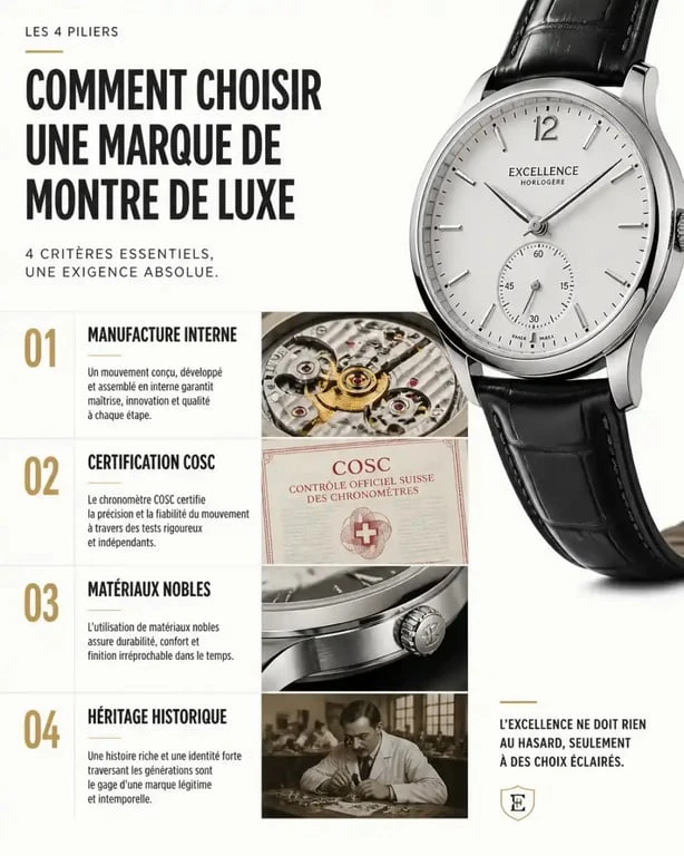Critères de sélection pour choisir une marque de montre de luxe