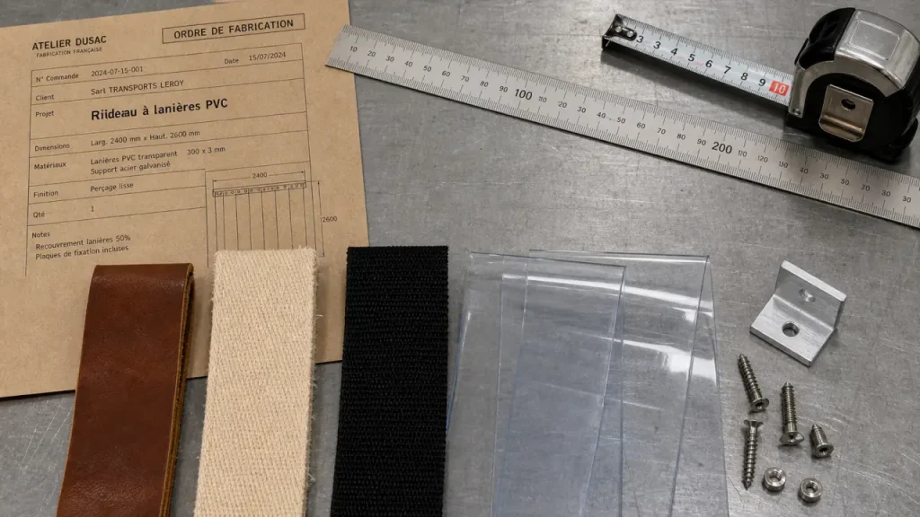 Lanières PVC, cuir, coton et sangle : comparaison des matières