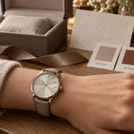 Montres burberry pour femme : montre élégante au bureau, cadran argenté