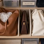 Ranger les sacs à main : sacs protégés de la poussière