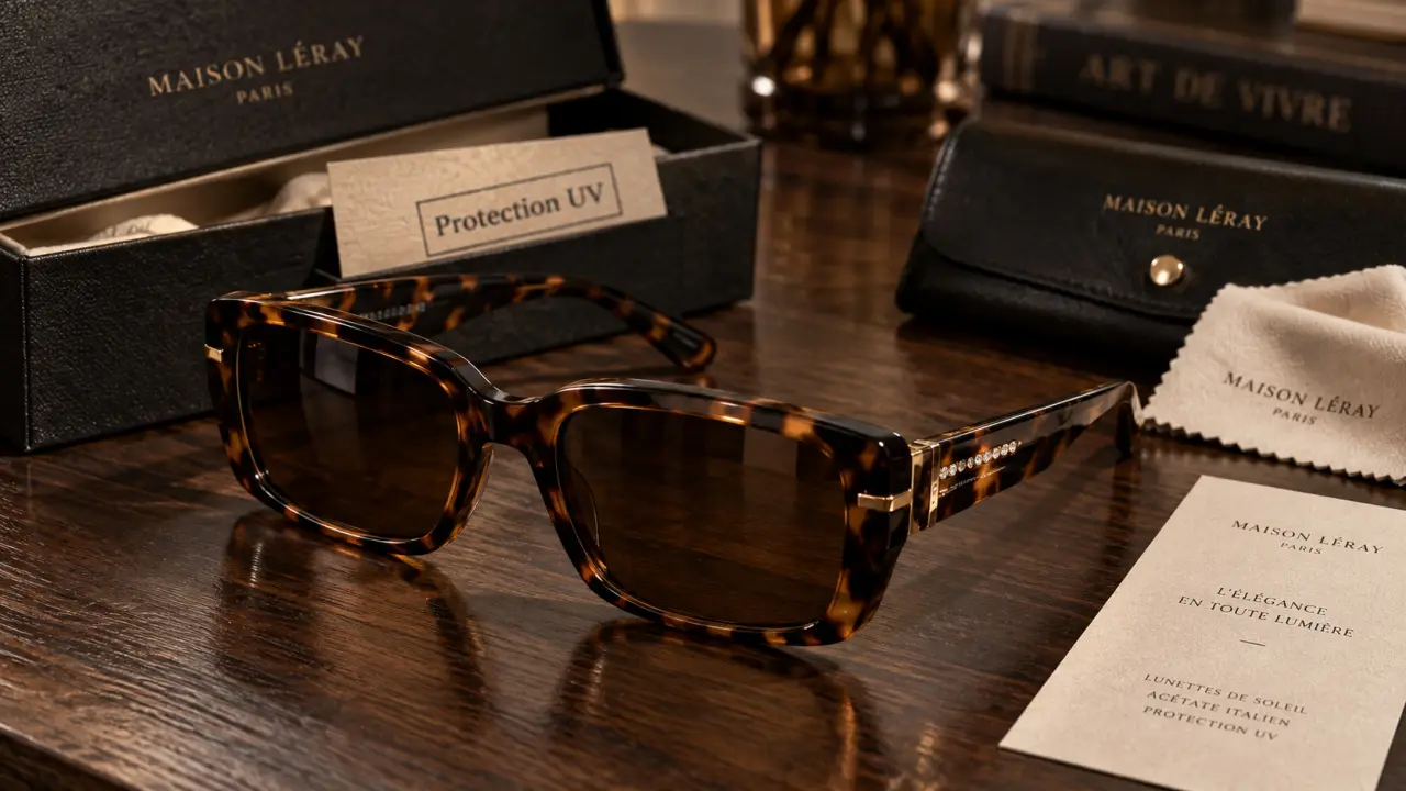 Lunettes de soleil Dolce et Gabbana : monture élégante, protection UV, détail strass doré