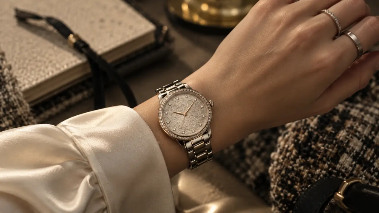 Montres femme Balmain : gros plan sur une montre au cadran rond et bracelet acier